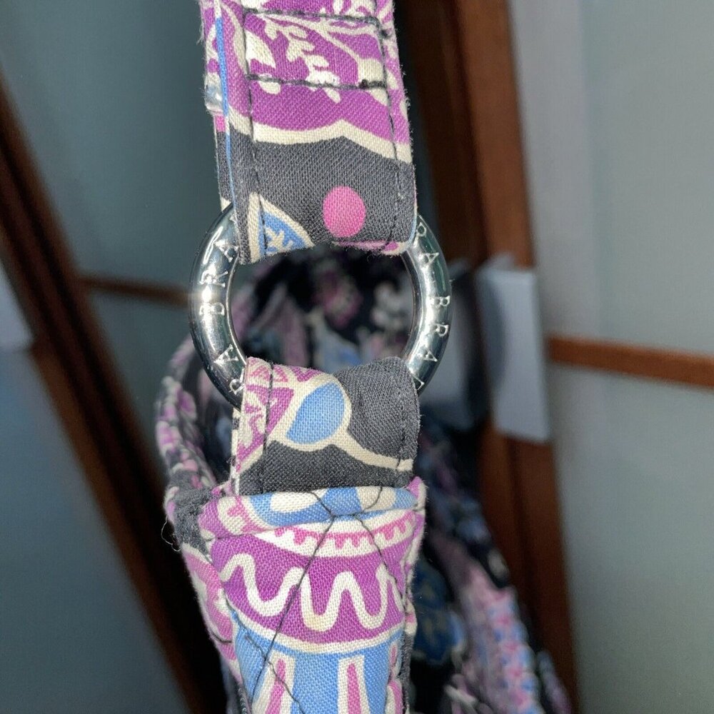 Vera Bradley Retired Winter 2015 Alpine Floral Double Zip Crossbody Flap Mailbag - Picture 8 of 12